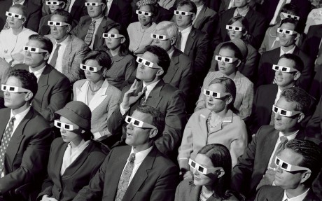 3D cinema audience